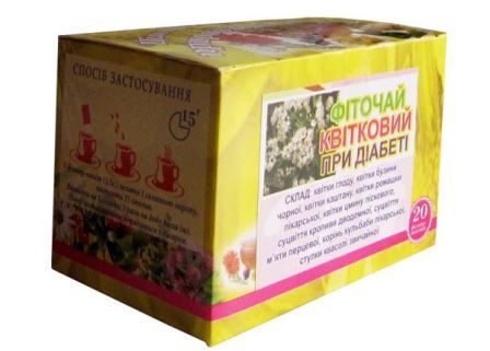 Фіточай "Квітковий протидіабетичний" (20 фільтр-пакетів)