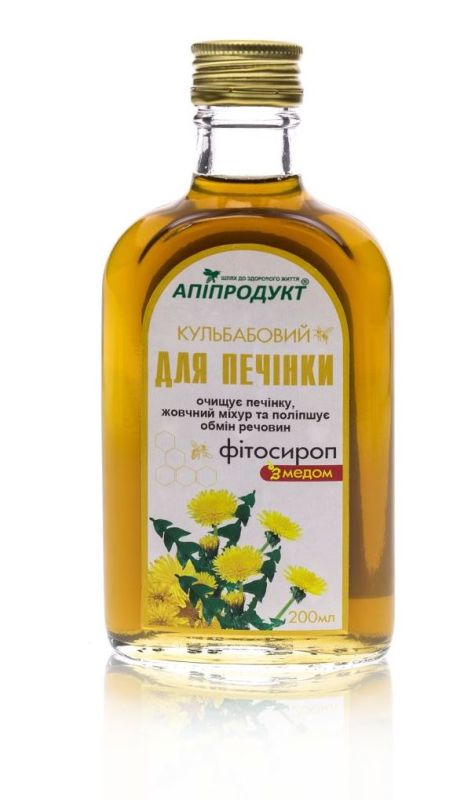 Фітосироп з медом "Кульбаба для печінки" (200 мл)