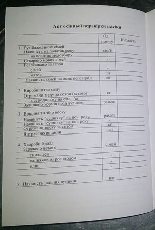 Журнал пасеки